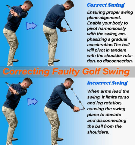 Image of Golf Swing Trainer aid - Golf Training aid to Improve Hinge, Forearm Rotation, Shoulder turna and Grip.Portable Collapsible Swing Trainer Equipped with Golf Grip Trainer