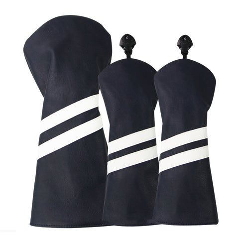 Image of 3 Piece Double Stripe Head Cover set