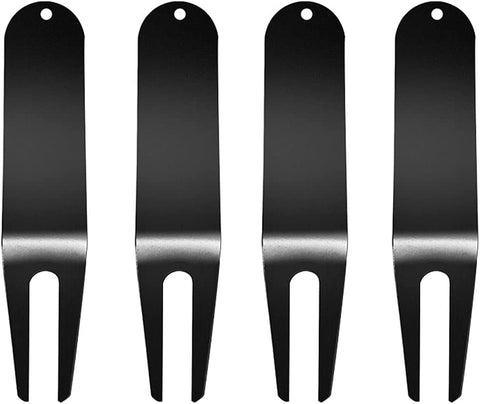 Metal Golf Divot Tools 4 Pieces Black