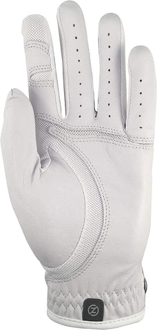 Image of Zero Friction Men's Cabretta Elite Golf Glove 2 Pack, Includes Free Tee Pack, Universal-Fit