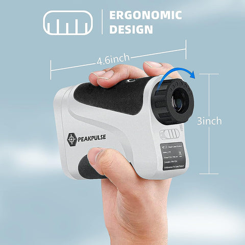 Image of PEAKPULSE Golf Rangefinder with Slope, 650 Yards Laser Range Finder Golfing, Distance Finder, Flag Pole Locking Vibration︱ Fast Focus System