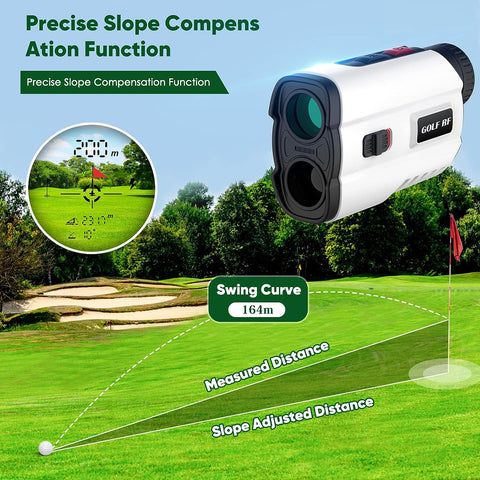 Image of VQTIL Golf Rangefinder 700Yards Laser Range Finder with Slope, USB Rechargeable Golf Laser Rangefinder with Flag Acquisition, External Slope Switch for Golf Tournament Legal, 6X Magnification…