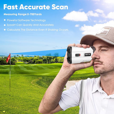 Image of VQTIL Golf Rangefinder 700Yards Laser Range Finder with Slope, USB Rechargeable Golf Laser Rangefinder with Flag Acquisition, External Slope Switch for Golf Tournament Legal, 6X Magnification…