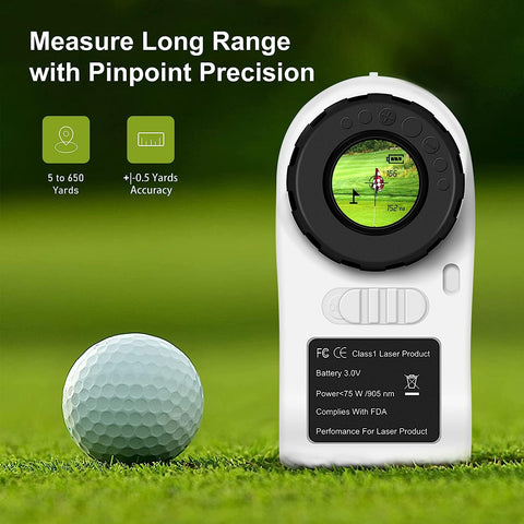 Image of PEAKPULSE Golf Rangefinder with Slope, 650 Yards Laser Range Finder Golfing, Distance Finder, Flag Pole Locking Vibration︱ Fast Focus System