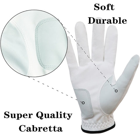 Image of 5  Cabretta Leather Golf Gloves Men Left Right Hand