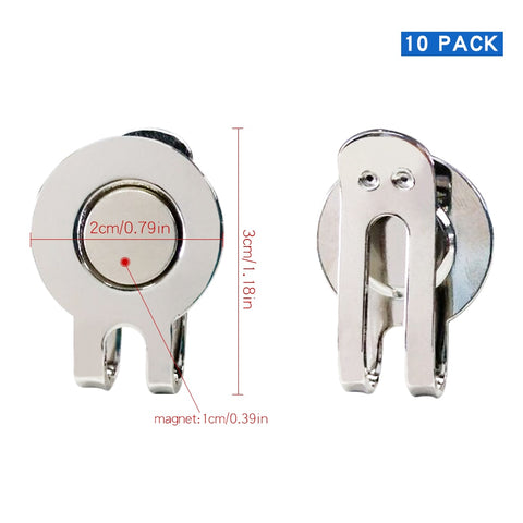 Image of 10 Pack Magnetic Golf Hat Clips