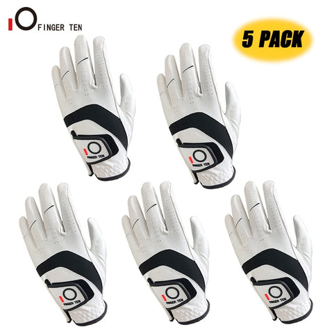 Image of 5  Cabretta Leather Golf Gloves Men Left Right Hand